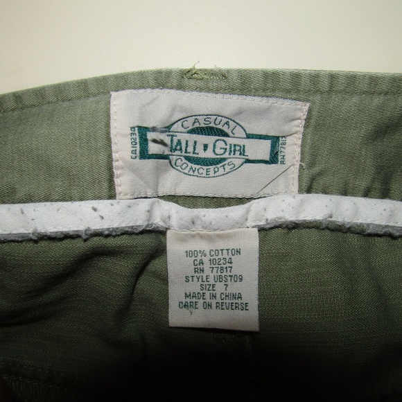 Casual Concept Tall Girl Olive Green Size 7 Pants - Picture 8 of 8